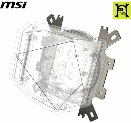 MSI MAG CoreLiquid Υδρόψυξη AIO CPU με 3 Ανεμιστήρες 120mm και ARGB Φωτισμό Λευκή