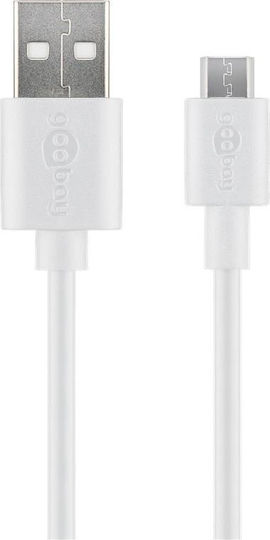 Goobay Regular USB 2.0 to micro USB Cable Λευκό 1m (77527)