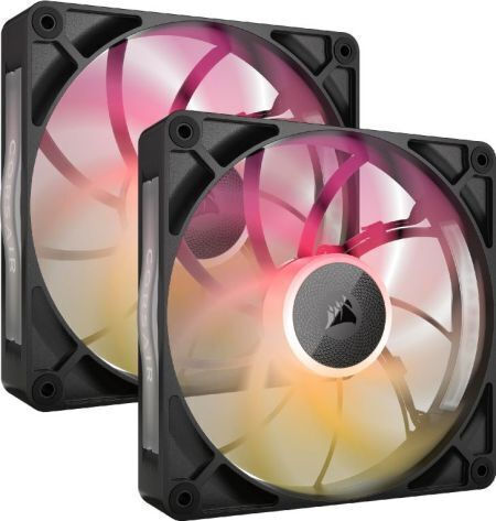 Corsair iCUE LINK RX140 MAX Case Fan (1600rpm / 102.9cfm) with RGB Lighting and 4-Pin PWM Connection 2pcs