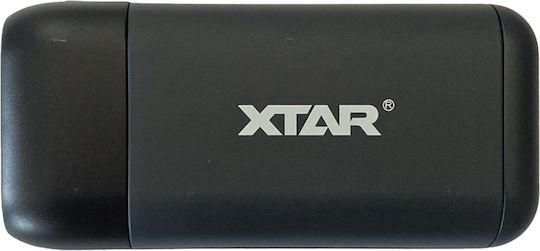 XTAR PB2SL USB Charger 2 Batteries Li-ion Size 18650/21700 in Red color