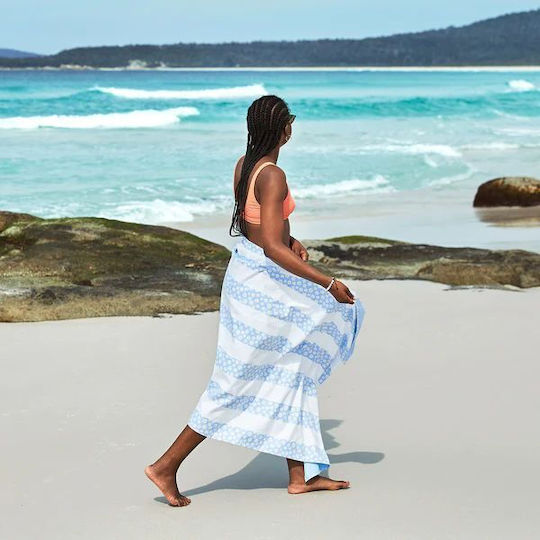 Dock & Bay Flower Power Microfiber Towel Body Light Blue 160x160cm