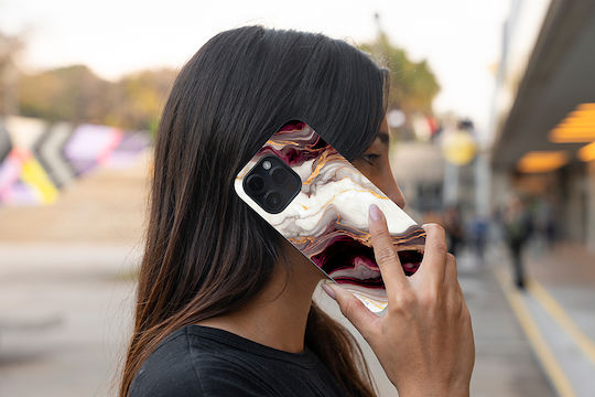 Sonique Marble Serie Hülle für Xiaomi Poco F5 5G Bordeaux
