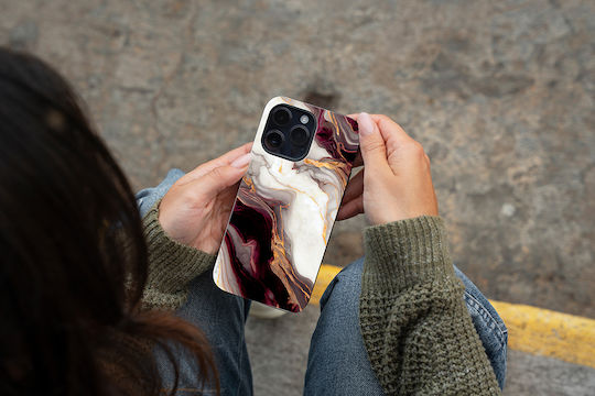 Sonique Marble Serie Hülle für Xiaomi Poco F5 5G Bordeaux