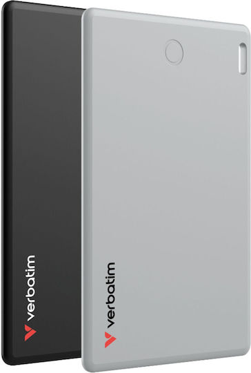 Verbatim Mein Finder Card Apple Find My Schwarz/Silber 2er Pack Wiederaufladbare Batterie