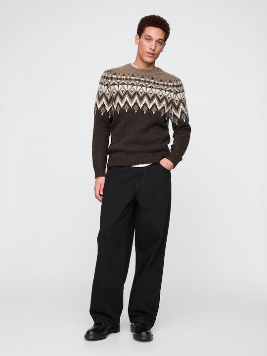 Langarm-Pullover Braun
