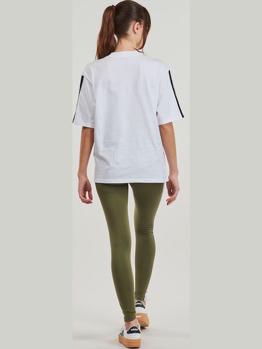 3-Stripes Γυναικείο Αθλητικό Oversized T-shirt Λευκό