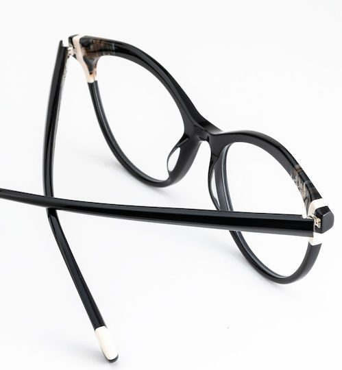 Woodys Barcelona Women's Acetate Butterfly Frame Black Basilio 01