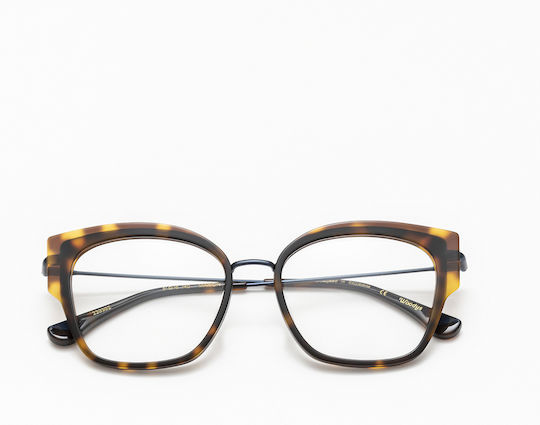Woodys Barcelona Women's Metal Butterfly Brown Tortoise Prescription Eyeglass Frame Marion 02
