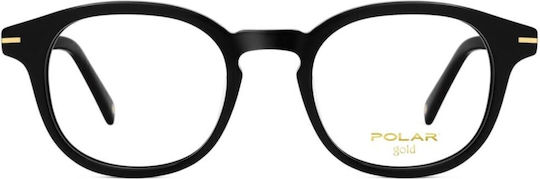Polar Plastic Rame Ochelari Negru Gold 23 77