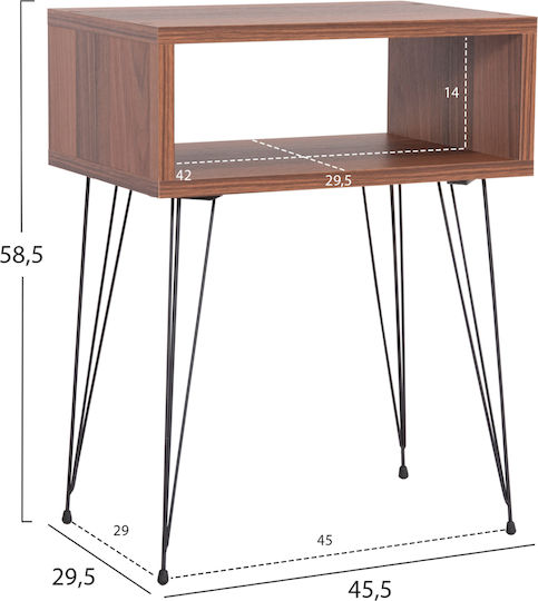 Todd Ξύλινο με Μεταλλικά Πόδια Καφέ 45.5x29.5x58.5cm HM18184.05 Todd Ξύλινο με Μεταλλικά Πόδια Καφέ 45.5x29.5x58.5cm HM18184.05