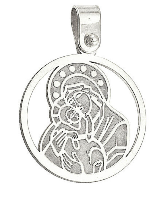 Dio Jewellery Lab Μενταγιόν με την Παναγία Forzatina35 45cm Ασήμι