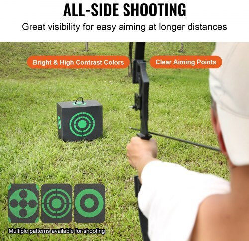 Vevor Archery Target 16"x18" Portable Handle Black Fzbxk16x18x1pvqv0v0