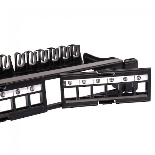 Techly Patch Panel Keystone for Rack 1U 19" with 24 Ports
