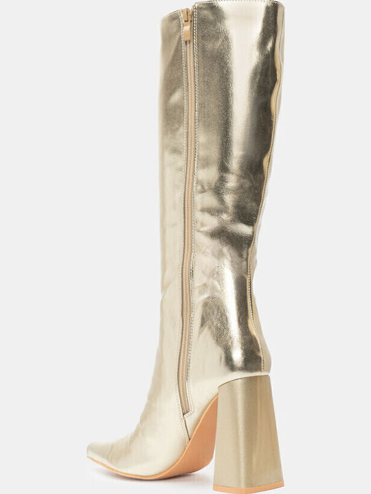 Damenstiefel Gold