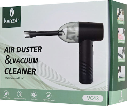 Kinzir 2 in 1 Handheld Vacuum & Air Duster Vc43 70w 6000mah Black – Knz-vc43