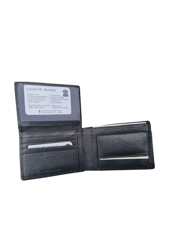 Δερμάτινο Ανδρικό Πορτοφόλι με RFID Μαύρο