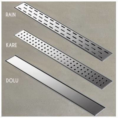 Tema Stainless Steel Shower Channel with Size 50x6.5cm Silver