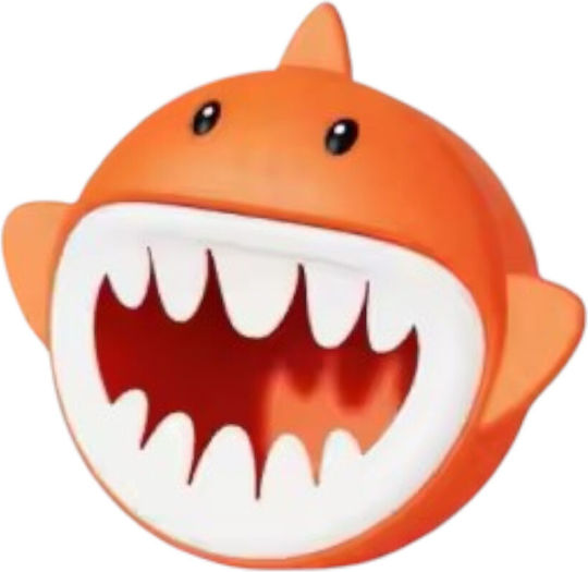 Queen Mother Παιδικό Μπωλ Φαγητού Shark Μεταλλικό Πορτοκαλί
