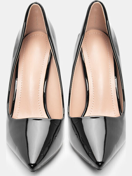 Patent Leather Pointed Toe Black Heels