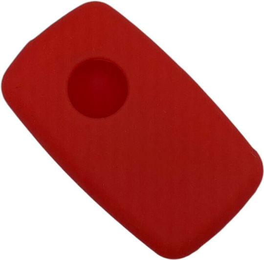 Car Key Cover Case made of with 2 Buttons for Audi / Seat / VW in Red Color