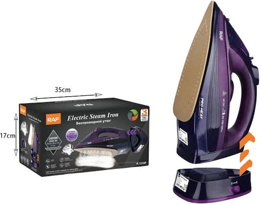 Raf Dampfbügeleisen 2400W mit Antihaftsohle Purple