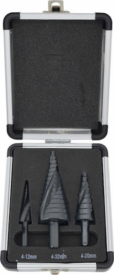 AWTools Step Satz 3 Diamantbohrer HSS mit Zylindrischem Schaft für Metall