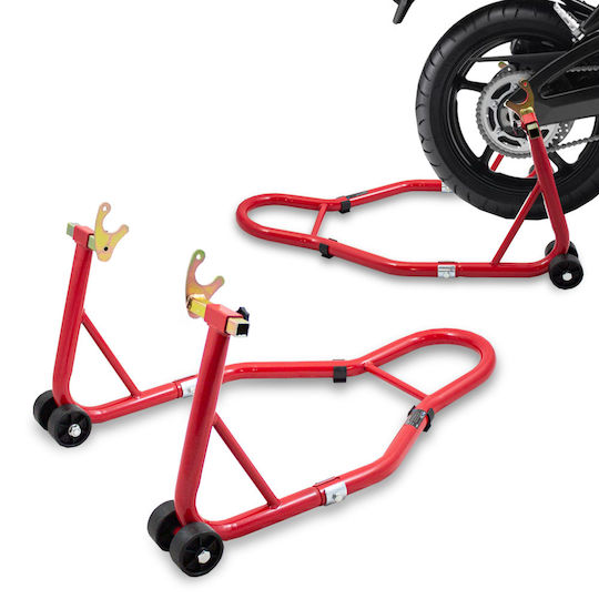 Roter Motorrad-Heckständer