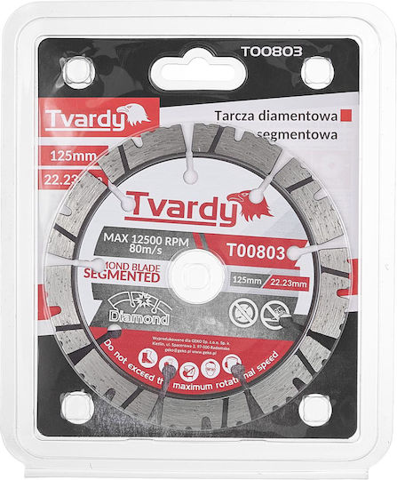 Disc diamantat segmentat 125 X 12 X 22.23 mm Tvardy T00803