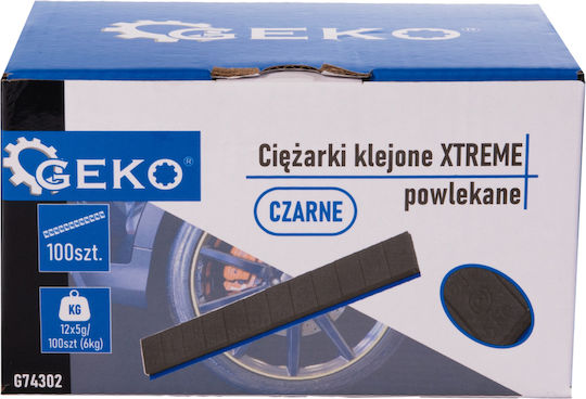 Satz Klebe-Gegengewichte 15 x 5 g 100 Stück Geko G74302