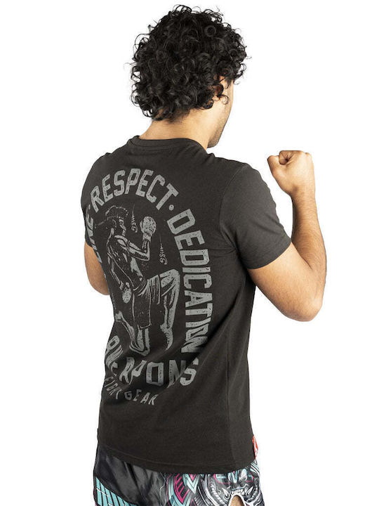 8 Weapons Short Sleeve Shirt 8010054 for Muay Thai Black