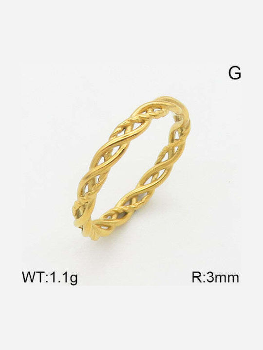 Charmy Damen Ring aus Stahl Vergoldet