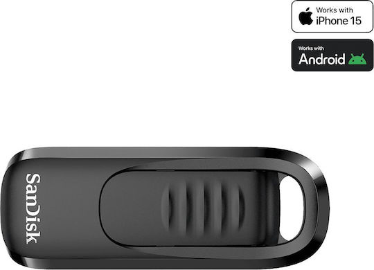 Sandisk Ultra 512GB USB 2.0 Флашка с USB-C Интерфейс Черен