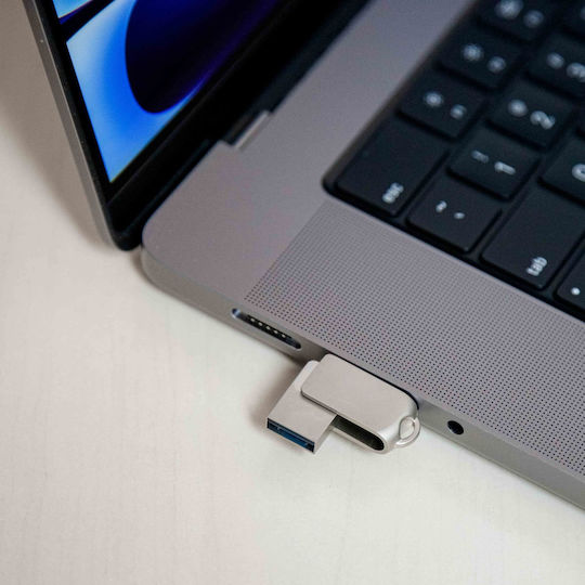 Platinet 128GB USB 3.2 Stick with connection USB-C