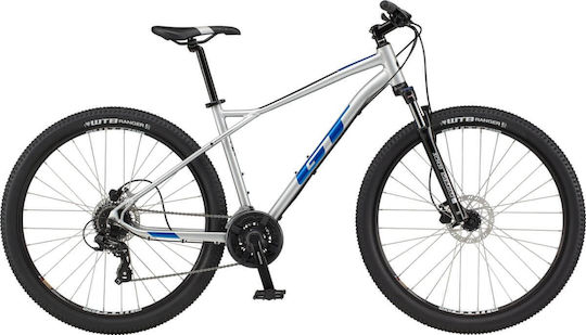 GT Aggressor Expert 29" Ασημί Mountain Bike με Ταχύτητες και Υδραυλικά Δισκόφρενα