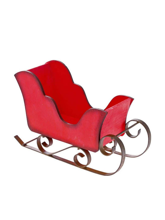 Iliadis Christmas Wooden Figure Sleigh Red Length 20cm