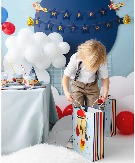 PartyDeco Χάρτινη Τσάντα για Δώρο Πολύχρωμη 10x24x35.5εκ.