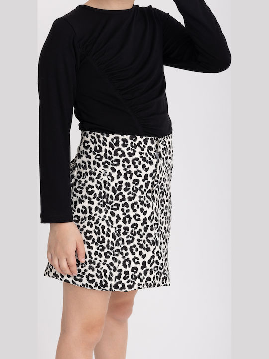 Kids' Skirt Leopard Print Multicolored