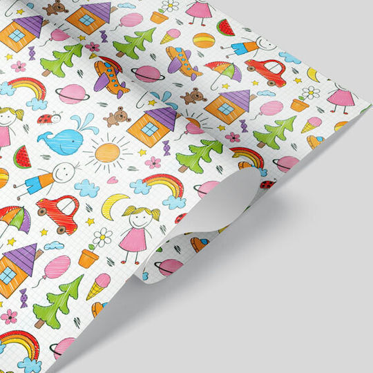 Florio Christmas Wrapping Paper for Gift 200cm (Miscellaneous Designs)