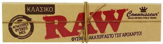 Raw Classic Zigarettenpapier King-Size Slim mit Kegelspitzen 32 Blätter 1Stück