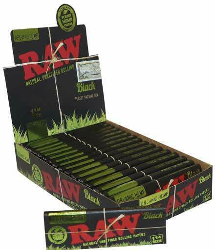 Raw Organic Hemp Black Χαρτάκια Στριφτού Τσιγάρου 1+1/4 50 φύλλα 1τμχ