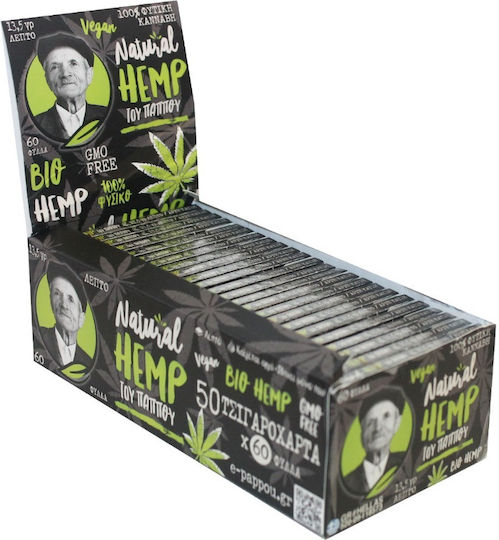Tou Pappou Natural Hemp Zigarettenpapier 60 Blätter 1Stück