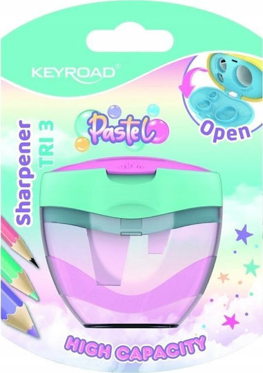 Pastel Plastic Triple Sharpener 1pcs