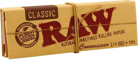 Raw Organic Hemp Листчета за свиване на цигари 1+1/4 с Тръбички 32 листове 1бр