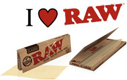 Raw Classic Zigarettenpapier mit Kegelspitzen 50 Blätter 1Stück