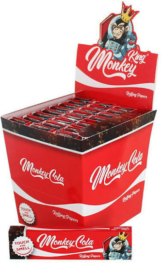 Monkey King Red Cola Cigarette Rolling Papers Slim King Size with Cone Tips 32 sheets 1pcs