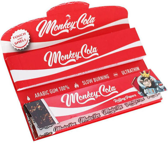 Monkey King Red Cola Cigarette Rolling Papers Slim King Size with Cone Tips 32 sheets 1pcs