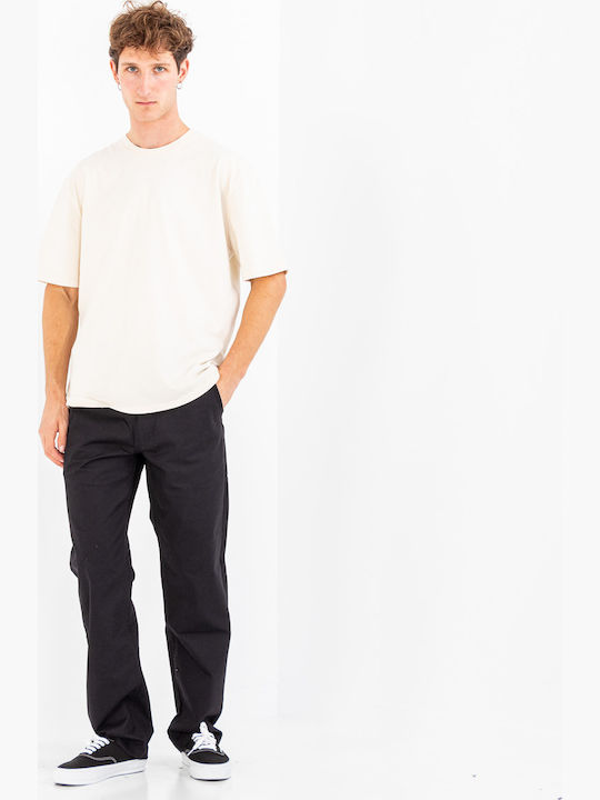 Authentic Παντελόνι Chino Ελαστικό σε Relaxed Εφαρμογή Black