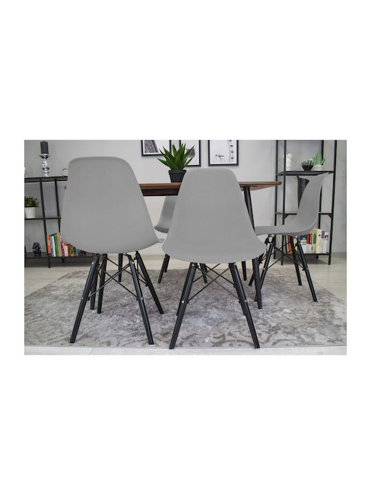 Osaka Kitchen Polypropylene Chair Grey 2pcs