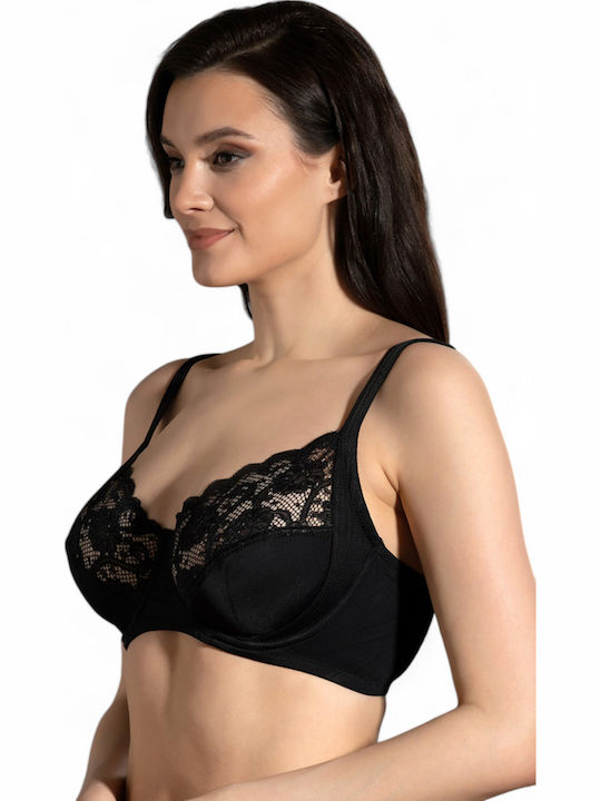 Bra without Padding Underwire Black