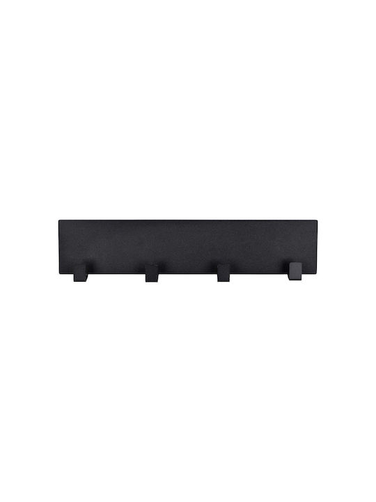 Wenko Cârlig de Baie Simplu cu șuruburi ​30x6.5cm Negru